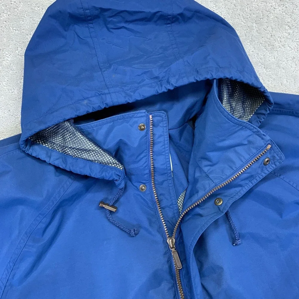 Vintage Eddie Bauer Gore Tex Jacket Mens XL Blue Hooded‎ Rain Nylon Waterproof - Picture 7 of 16